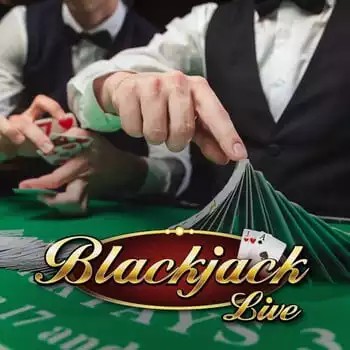 Live Blackjack online game logo by Evolution on jokerycasinoo.com